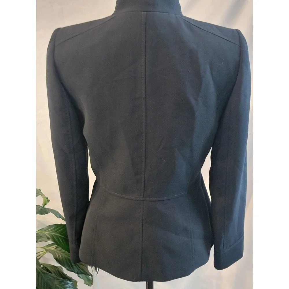 Tahari Arthur S. Levine Womens Black Military Mandarin Collar‎ Blazer Jacket NEW